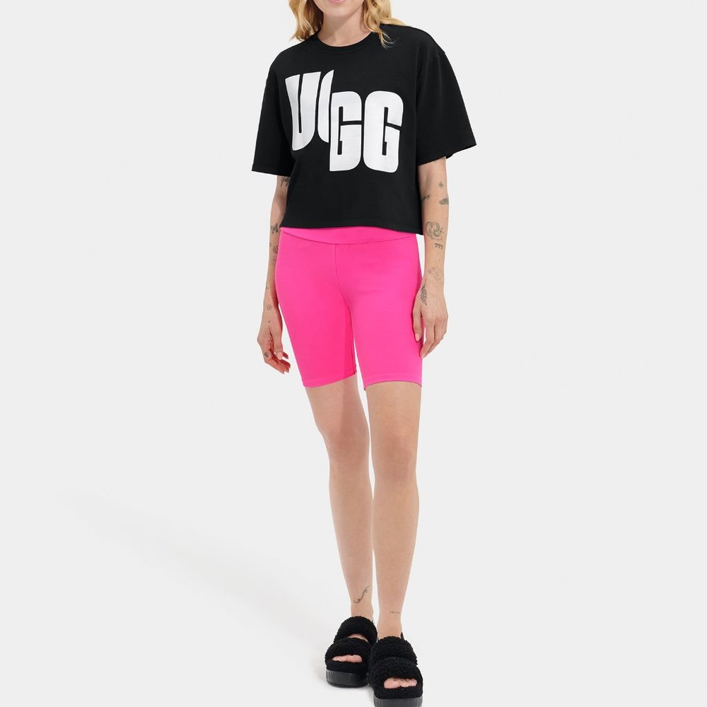 NWT UGG Women's Rilynn Biker Short Cotton Blend Shorts in Taffy Pink,